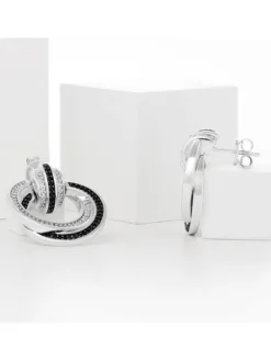 JETTE Ohrschmuck-CIAO BELLA Ohrstecker Silber schw. S.88601653NL