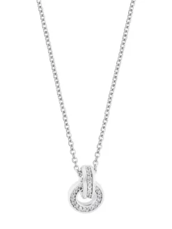 JETTE Halsketten + Collier-COSMOPOLITAN Halskette Silber Ringe Zirkonia S.88854322NL