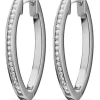JETTE Ohrschmuck-ENDLESS Creolen Silber Zirkonia oval S.88184726NL