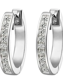 JETTE Ohrschmuck-ENDLESS Creolen Silber Zirkonia S.87485251NL