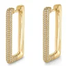 JETTE Ohrschmuck-GLAM Creolen Silber vergoldet rechteckig S.88340051NL