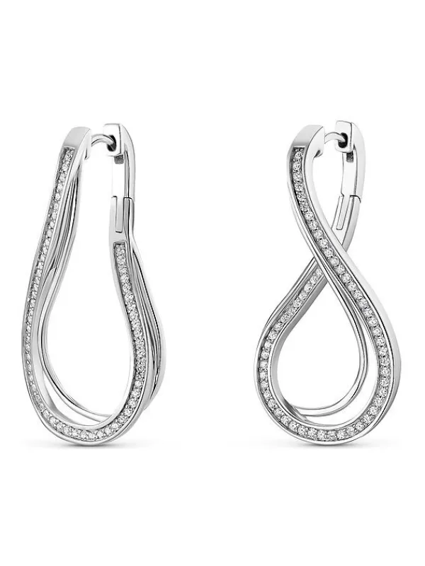 JETTE Ohrschmuck-INFINITY Creolen Silber gedreht S.88336097NL