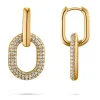 JETTE Ohrschmuck-LIQUID Creole doppel Silber vergoldet S.88336542NL
