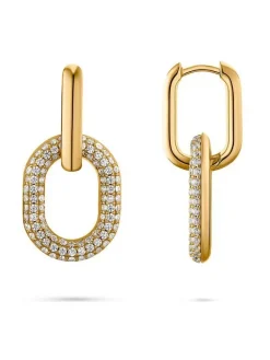JETTE Ohrschmuck-LIQUID Creole doppel Silber vergoldet S.88336542NL