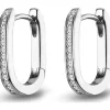 JETTE Ohrschmuck-LUNA Creolen Silber Zirkonia oval S.88160894NL