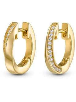 JETTE Ohrschmuck-TWISTED Creolen Silber vergoldet S.87690431NL