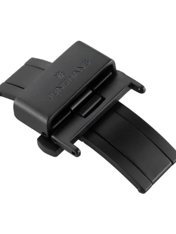 JUNGHANS Schließen-Faltschließe aus Edelstahl PVD schwarz 18 mm mattiert 42555-0125