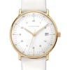 JUNGHANS Damenuhren-max bill Damen goldf. weiß 47/7451.02