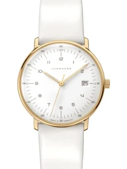 JUNGHANS Damenuhren-max bill Damen goldf. weiß 47/7451.02
