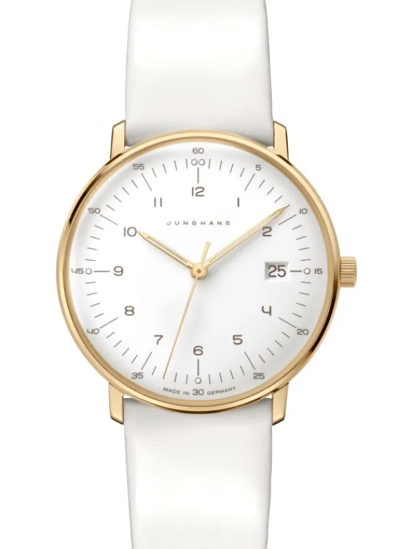 JUNGHANS Damenuhren-max bill Damen goldf. weiß 47/7451.02