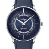 JUNGHANS Herrenuhren-Meister Worldtimer Saphir Stahl/blau 027/3010.02
