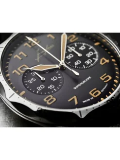 JUNGHANS Herrenuhren-Pilot Chronoscope 27/3493.00