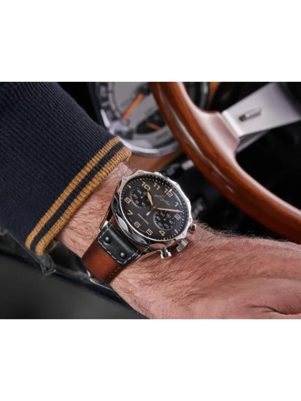 JUNGHANS Herrenuhren-Pilot Chronoscope 27/3493.00