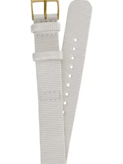 JUNGHANS Uhrenarmbänder | Zubehör-Textilband aus PET-Material hellgrau 18 mm 42050-6830
