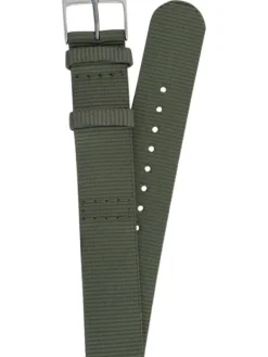 JUNGHANS Uhrenarmbänder | Zubehör-Textilband aus PET-Material oliv 17 mm 42050-6833