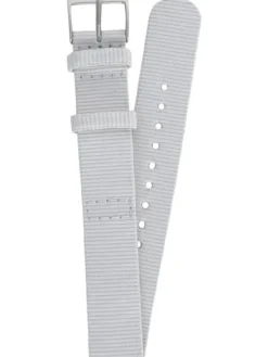 JUNGHANS Uhrenarmbänder | Zubehör-Textilband aus PET-Material hellgrau 17 mm 42050-6832