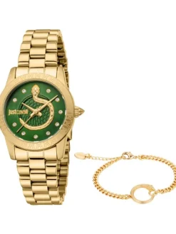 Just Cavalli Damenuhren-Eterna Set goldf. Grün JC1L359M0065