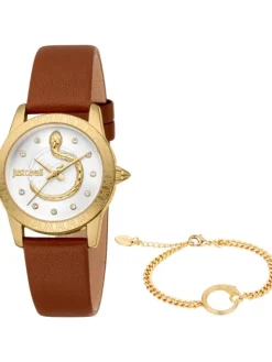 Just Cavalli Damenuhren-Eterna Set goldf. Braun JC1L359L0025