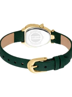 Just Cavalli Damenuhren-Perla goldf. Leder grün JC1L366L0025