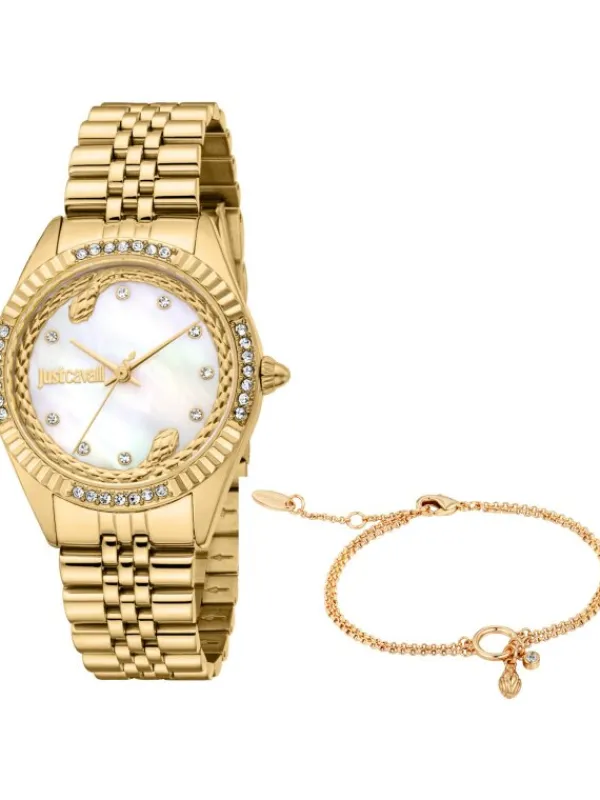 Just Cavalli Damenuhren-Vittoria Set goldf. Perlmutt JC1L361M0055