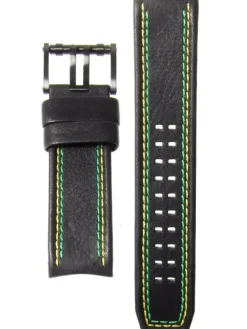 LUMINOX Uhrenarmbänder | Zubehör-1180, 26 mm, Leather, Blk, Yel FEX.1180.20B.K