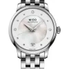 MIDO Damenuhren-BARONCELLI II, LR/A/STEEL/WHITE MOP M039.207.11.106.00