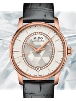 MIDO Damenuhren-Baroncelli Prisma Automatic rosé, Diamonds M007.207.36.116.00