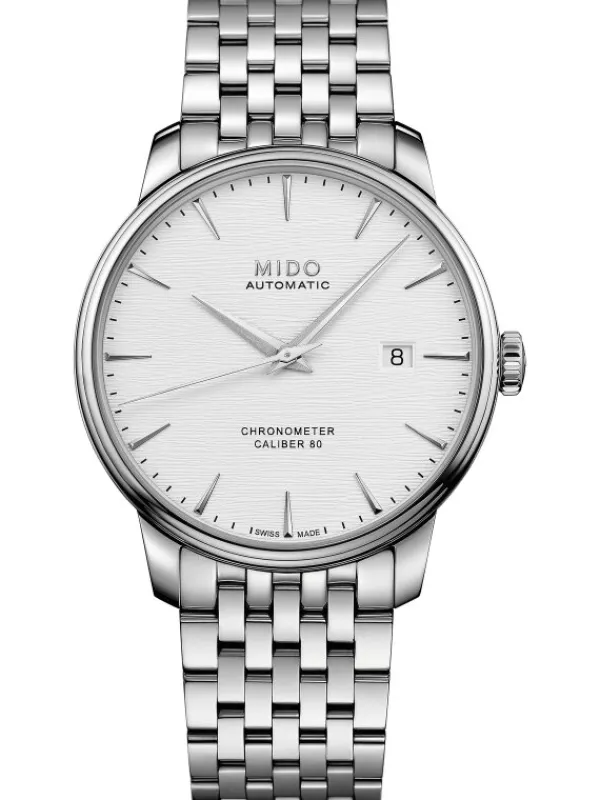 MIDO Herrenuhren-BARONC.III/GR/COSC/STEEL/SILVE M027.408.11.031.00