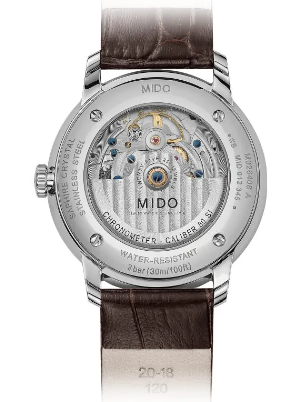MIDO Herrenuhren-BARONC.III/GR/COSC/STEEL/BROW/ M027.408.16.061.00