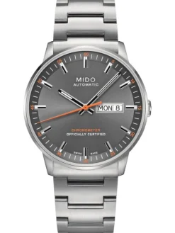 MIDO Herrenuhren-COMMANDER II Automatic Chronometer, grey, Stahlband M021.431.11.061.01