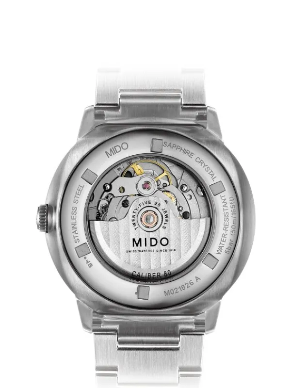MIDO Herrenuhren-COMMANDER II Automatic Big Date, grey, Metallarmband M021.626.11.061.00