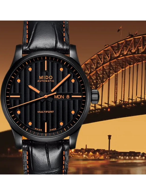 MIDO Herrenuhren-MULTIFORT Automatic, black/orange M005.430.36.051.80