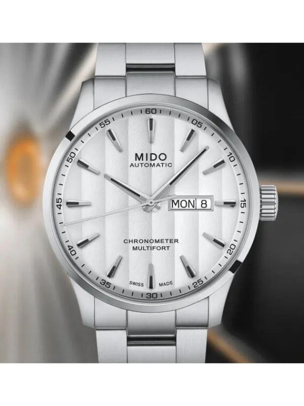 MIDO Herrenuhren-MULTIFORT III/GR/COSC/STEEL/SI M038.431.11.031.00