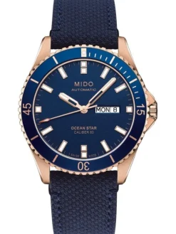 MIDO Herrenuhren-Ocean Star Captain V Automatik, blue/rosé M026.430.36.041.00
