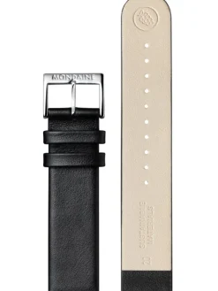 MONDAINE Uhrenarmbänder | Zubehör-20 mm, vegan, schw/beige, Schließe poliert FGM.3120.20Q.K