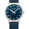 MONDAINE Herrenuhren | Damenuhren-Classic 36 mm, gebürstet, blau A660.30314.40SBD