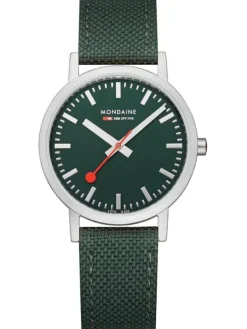 MONDAINE Herrenuhren | Damenuhren-Classic 36 mm, gebürstet, grün A660.30314.60SBF