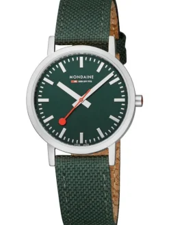 MONDAINE Herrenuhren | Damenuhren-Classic 36 mm, gebürstet, grün A660.30314.60SBF