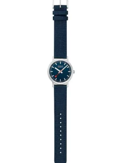 MONDAINE Herrenuhren | Damenuhren-Classic 36 mm, gebürstet, blau A660.30314.40SBD