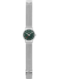 MONDAINE Herrenuhren | Damenuhren-Classic 36 mm, gebürstet, grün, Milanese A660.30314.60SBJ