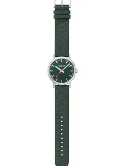 MONDAINE Herrenuhren-Classic 40 mm, gebürstet, grün A660.30360.60SBF