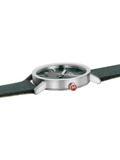 MONDAINE Herrenuhren-Classic 40 mm, gebürstet, grün A660.30360.60SBF