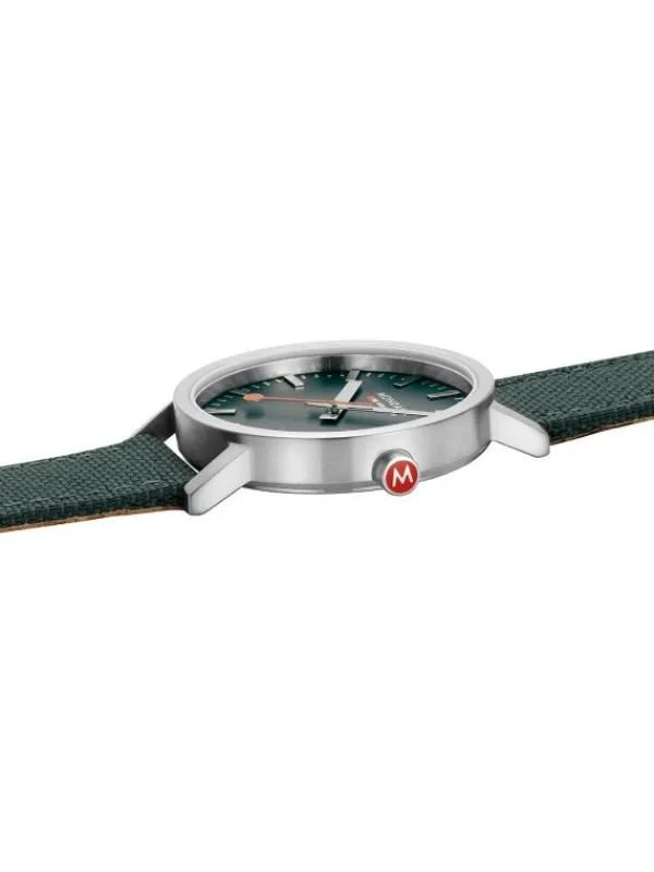 MONDAINE Herrenuhren-Classic 40 mm, gebürstet, grün A660.30360.60SBF