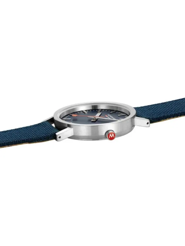 MONDAINE Herrenuhren | Damenuhren-Classic 36 mm, gebürstet, blau A660.30314.40SBD