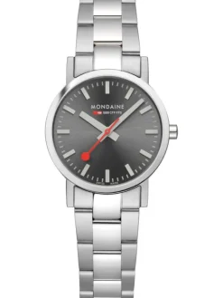 MONDAINE Damenuhren-Classic 30 mm grau Stahlband A658.30323.80SBJ