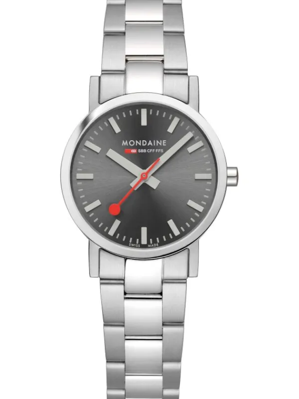 MONDAINE Damenuhren-Classic 30 mm grau Stahlband A658.30323.80SBJ