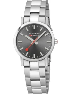 MONDAINE Damenuhren-Classic 30 mm grau Stahlband A658.30323.80SBJ