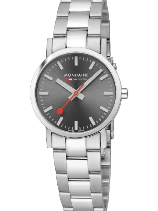 MONDAINE Damenuhren-Classic 30 mm grau Stahlband A658.30323.80SBJ