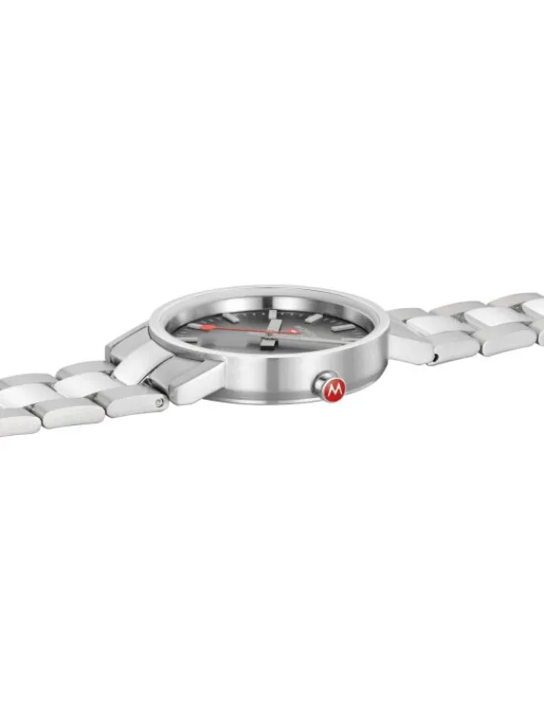 MONDAINE Damenuhren-Classic 30 mm grau Stahlband A658.30323.80SBJ