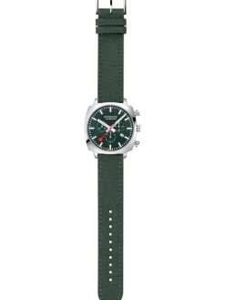 MONDAINE Herrenuhren-Cushion Chrono 41mm Set Grün MSL.41460.LF.SET
